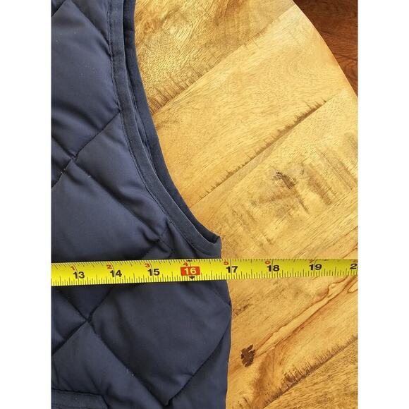 J. Crew Quilted Down Vest Women's Size XS Navy Blue Nautical Coastal Preppy - Picture 7 of 7